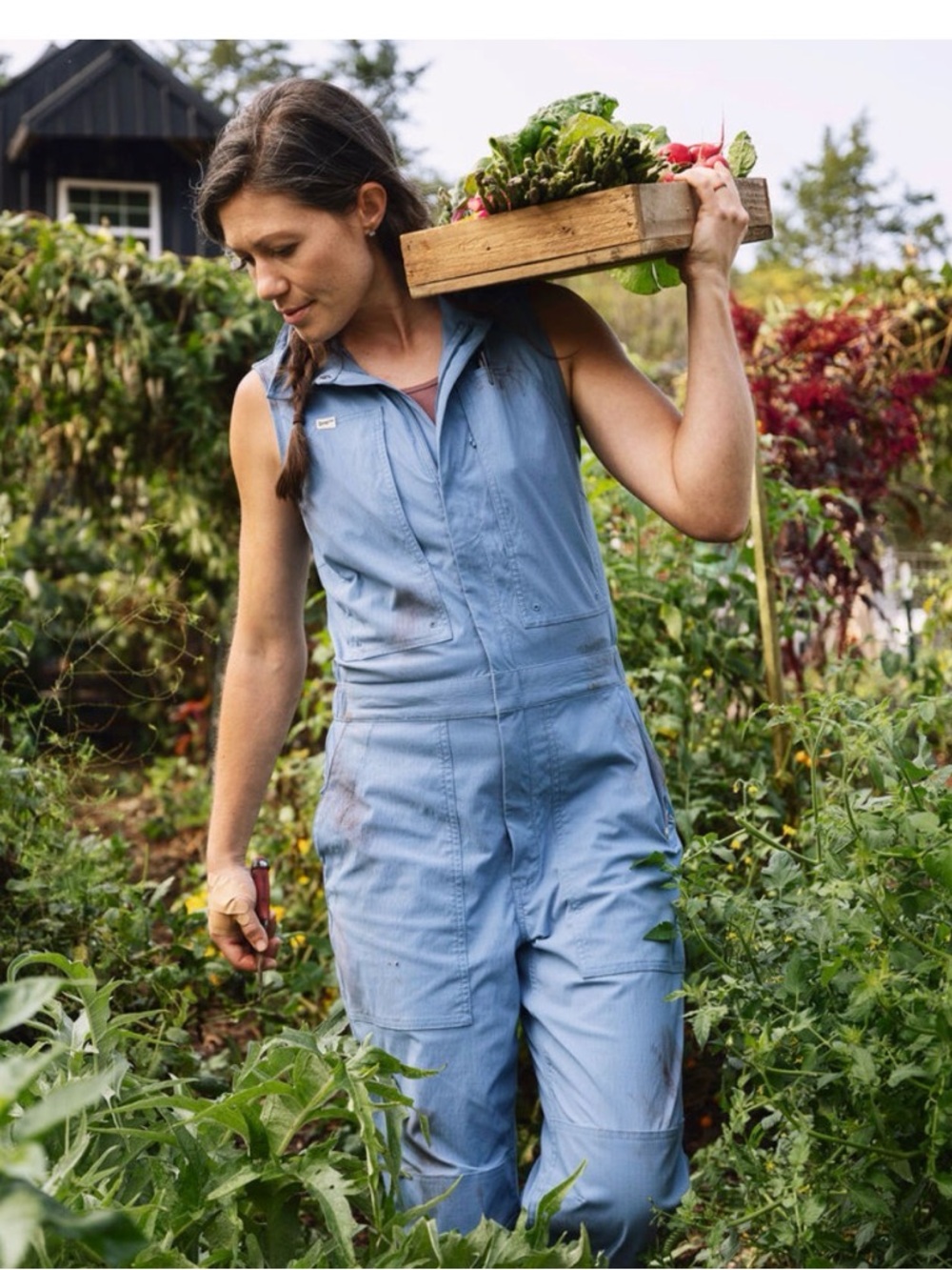 Duluth Trading Co. Women's Heirloom Gardening Sleeveless Coveralls Jumpsuit